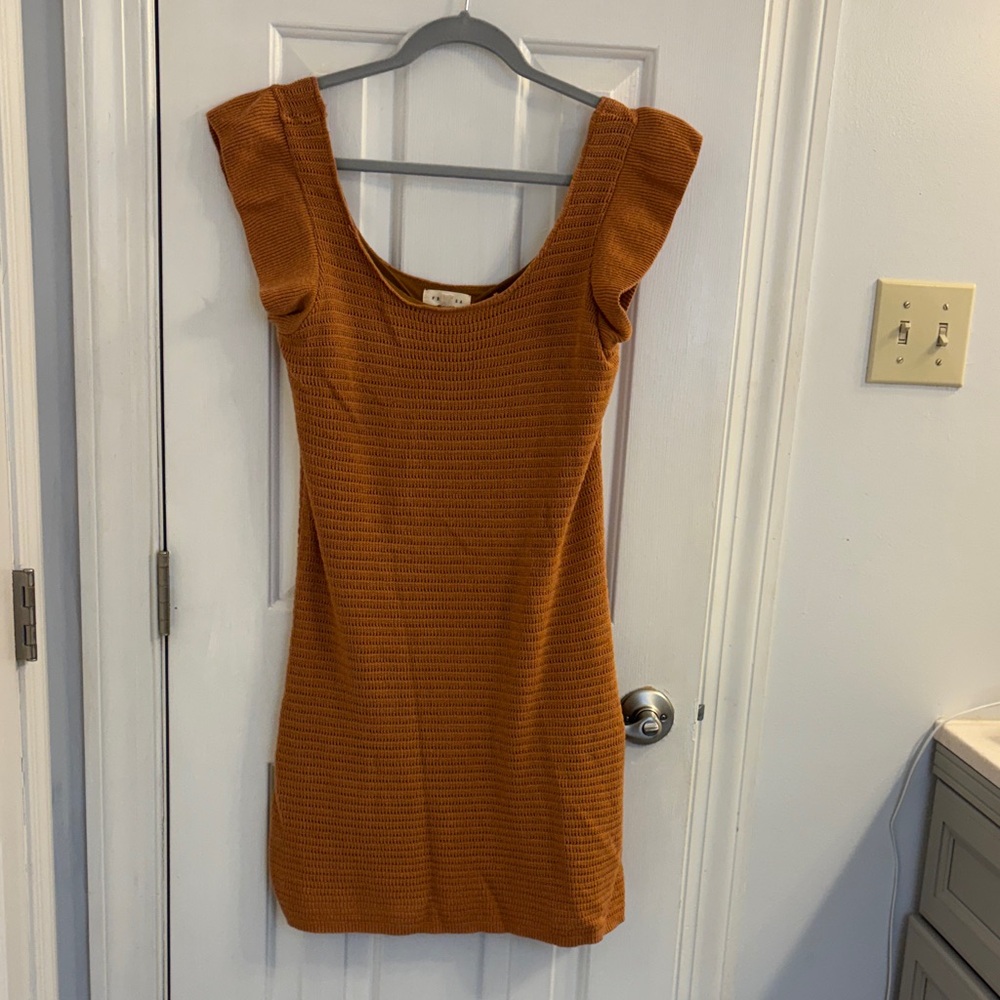 Promesa Rust Knit Mini Dress